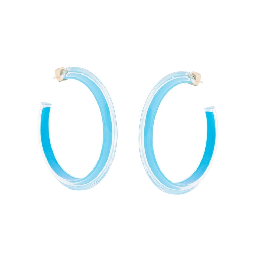 Alison Lou NEON BLUE Jelly Hoops 💙💙